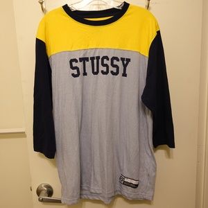 Stussy Colorblock 3/4 Sleeve Baseball LS T-Shirt